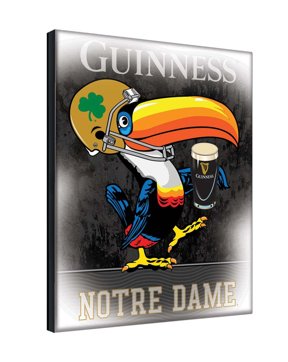 Officially licensed Guinness Notre Dame Toucan Canvas Wall Art.