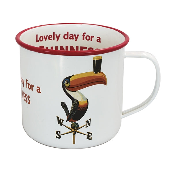 Guinness Enamel Toucan Mug - lovely day for a shinny.