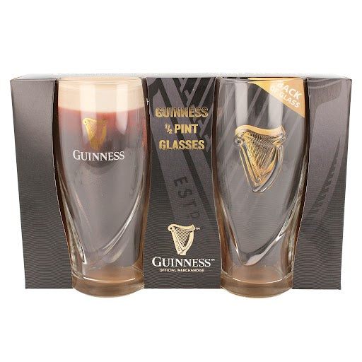 A set of two Guinness Half Pint Glass 2 Pack in a packaging.